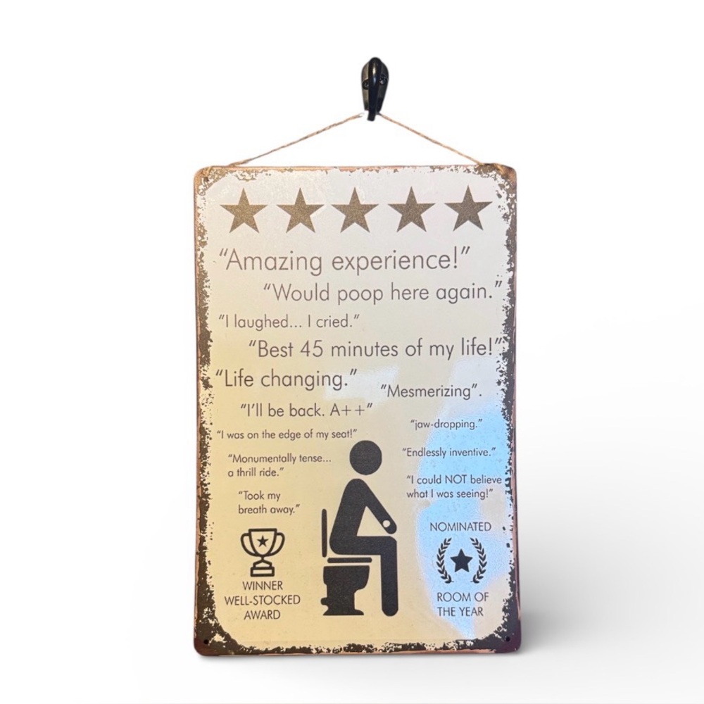 💰BOGO FREE Funny Tin Bathroom Toilet Sign